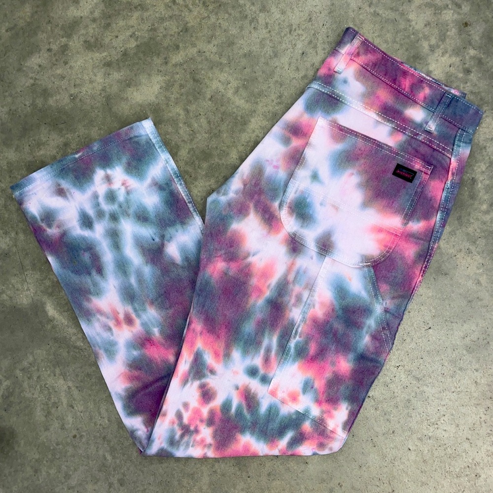 Genuine Dickies Custom 1 Of 1 Tie Dye Carpenter Pants 34x34
